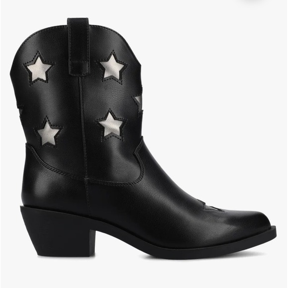 Shoes - NEW WOMEN'S COWBOY BOOT Western Black Star Festival Cowgirl Ankle Pointed Boho6